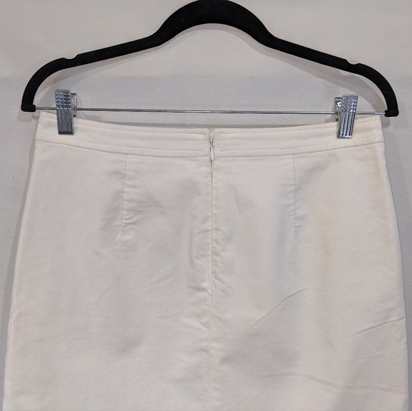 J.Crew Re-Imagined White Cotton Corduroy Skirt with Pockets Size 4 - Picture 6 of 10